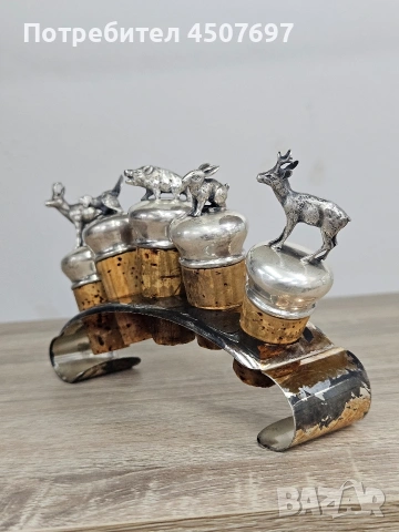 сребърни ловни тапи за вино., снимка 13 - Антикварни и старинни предмети - 53477373