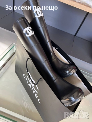 Chanel Дамски Черни Ботуши Шанел Код VL-169, снимка 2 - Дамски ботуши - 52917378