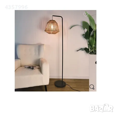 Декоративна настолна лампа, Плетен абажур, 40W 