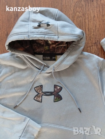 under armour  men's icon caliber hoodie - страхотно мъжко горнище р-р XL, снимка 5 - Спортни дрехи, екипи - 53609608