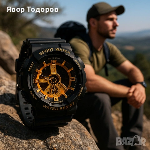 Мъжки мултифункционален часовник - Спортен, водоустойчив и удароустойчив, снимка 7 - Мъжки - 53816218