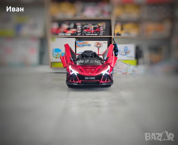 ТОП ЦЕНА!НОВО!Акумулаторна кола Flash RED с 4Х4,12V БАТЕРИЯ,меки гуми, снимка 4 - Електрически играчки - 50993794