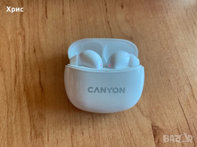 Canyon tws-5, безжични Bluetooth слушалки, бели, снимка 1