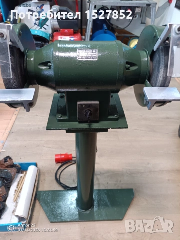 Професионален немски шмиргел Elektra BECKUM 1200w 1,5 конски сили , снимка 3 - Други инструменти - 53097869