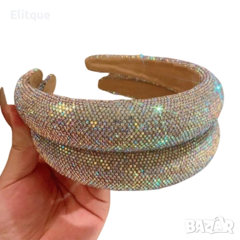 Стилнa диадема с бляскви камъни, ТОП МОДЕЛИ, снимка 5 - Други - 52889174