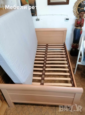 Масивно легло внос от Германия, с размери 120/200 см в комплект с подматрачна рамка и матрак., снимка 7 - Спални и легла - 52175666