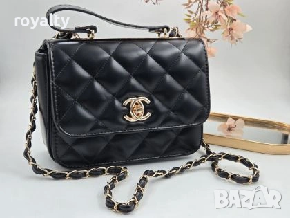 Ch🅰️nel Нова Черна Дамска Кожена Чанта Ш🅰️нел