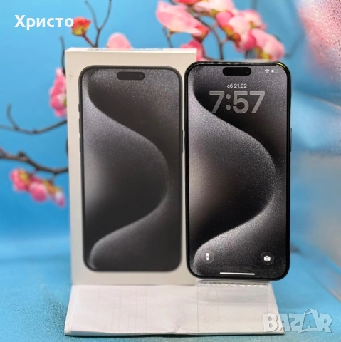 ГАРАНЦИОНЕН!!! Apple iPhone 15 Pro Max, 256GB, 5G, Black Titanium  