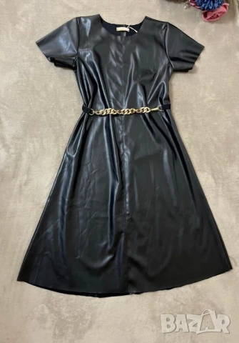 кожена рокля 