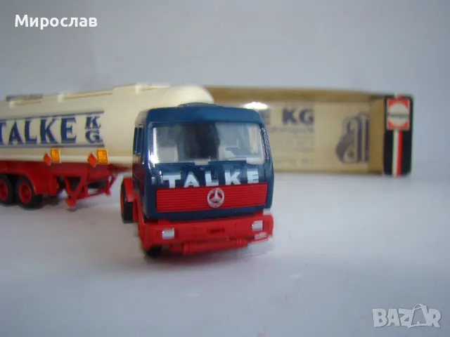 HERPA H0 1/87 MERCEDES КАМИОН МОДЕЛ ТИР ЦИСТЕРНА КОЛИЧКА, снимка 5 - Колекции - 48418405