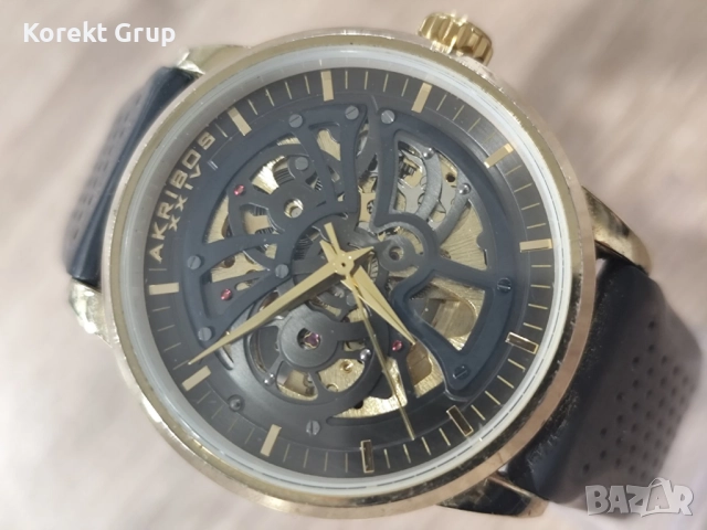 AKRIBOS XXIV, Часовник с видим механизъмю, снимка 2 - Мъжки - 52701756