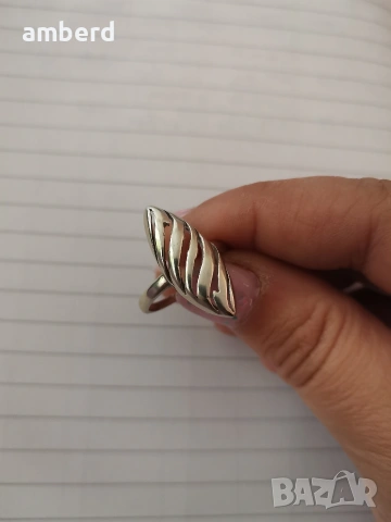 Сребърен пръстен - модел R007А, снимка 3 - Пръстени - 53531769