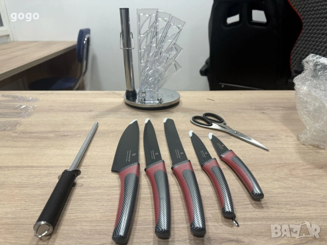 комплект ножове, снимка 5 - Прибори за хранене, готвене и сервиране - 53788844