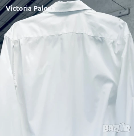 LACOSTE оригинал бяла мъжка риза, снимка 9 - Ризи - 51109460