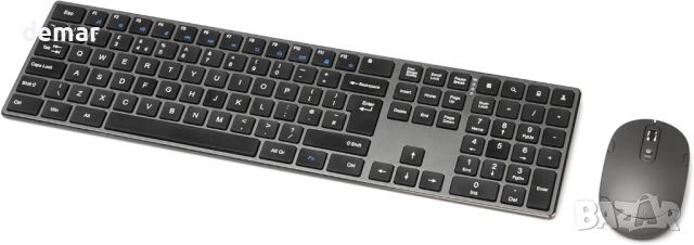 Amazon Basics безжични клавиатура и мишка, черни, снимка 1 - Клавиатури и мишки - 45620318