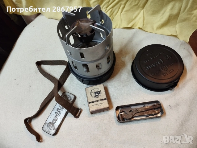 Стар немски бензинов Примус ,туристически котлон. Juwel 34