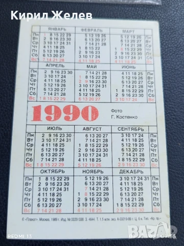 Старо календарче ВЕТРОХОДСТВО МОСКВА за КОЛЕКЦИЯ ДЕКОРАЦИЯ 49372, снимка 4 - Колекции - 51232998