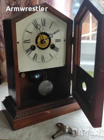 Немски Механичен Часовник Будилник Юнгханс , снимка 5 - Антикварни и старинни предмети - 46451597