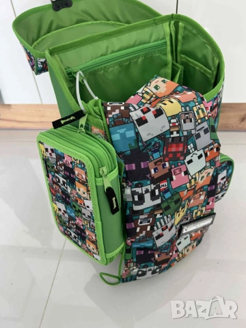 Ученическа раница Minecraft Ergonomic от 3 части с несесер и спортна торба, снимка 6 - Раници - 51787591