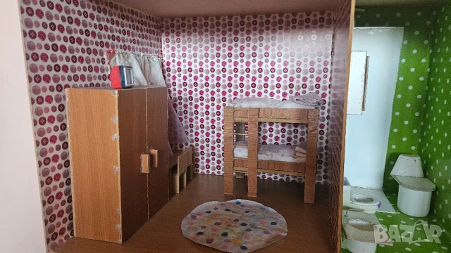 Къща за кукли Барби, ръчно изработена, снимка 12 - Кукли - 50799639