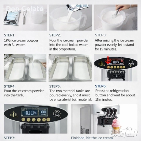 Професионална сладолед машина за крем сладолед MK 25 DB-GF, снимка 8 - Машини за сладолед - 39957955