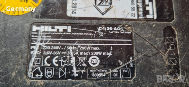 зарядно хилти hilti c4/36acs, снимка 3 - Други инструменти - 53637993