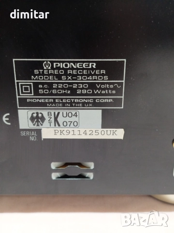 Усилвател PIONEER SX - 304RDS - 290 W, снимка 5 - Ресийвъри, усилватели, смесителни пултове - 52799766