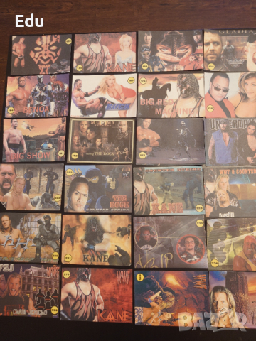 Продавам и разменям листчета с кечисти от WWF WWE, снимка 7 - Колекции - 25172921
