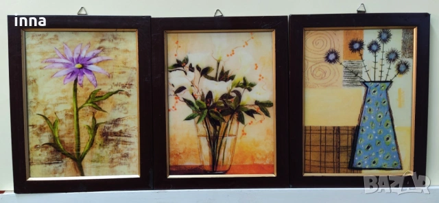 Цветен триптих на керамика