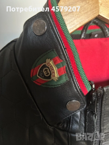 Мъжко кожено яке GUCCI, снимка 3 - Якета - 51798394