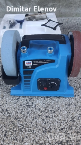 Професионална машина за мокро и сухо заточване HBM 10473, 120 W, 200 мм , снимка 3 - Други инструменти - 52968006