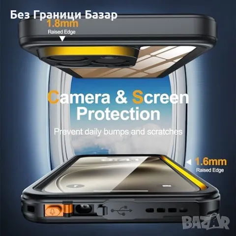 Нов Водоустойчив кейс за iPhone 16 Pro с 360° защита, удароустойчив, снимка 4 - Калъфи, кейсове - 47583357