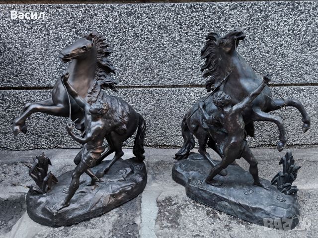 метални фигури  "Марли коне", снимка 1 - Статуетки - 45315958