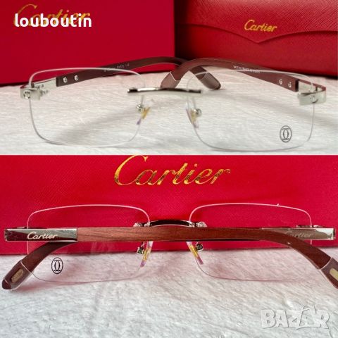 Cartier висок клас мъжки слънчеви очила с дървени дръжки, снимка 3 - Слънчеви и диоптрични очила - 45870838
