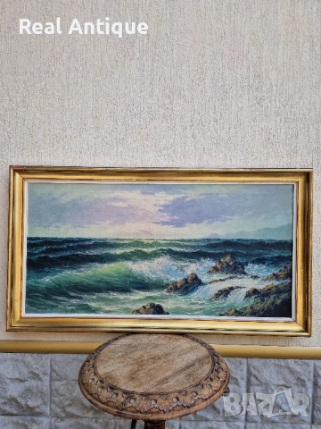 Голяма много добра картина авторска масло върху платно , снимка 2 - Картини - 51190472