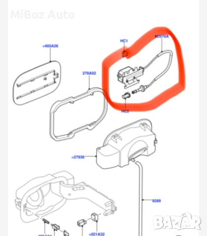 Моторче капаче резервоар Рейндж Роувър Range Land Rover Sport L320, снимка 2 - Части - 53817826