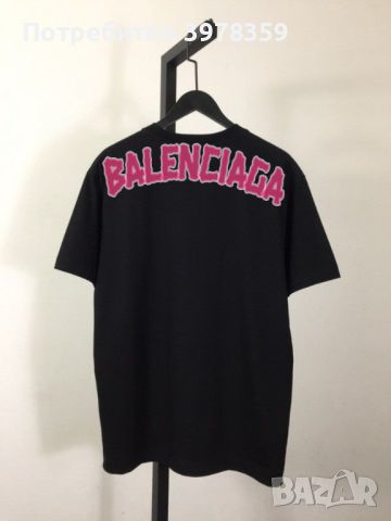 тениска овърсайз баленсиага | Balenciaga черни тениски мъжки, снимка 1 - Тениски - 45494004