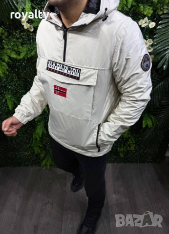 Napapijri Мъжко Бяло Яке Ветровка 5 Бр.