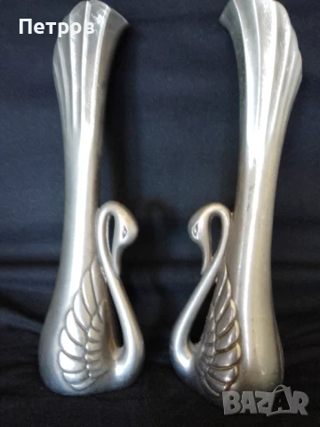 ваза сребрист метал 18 см