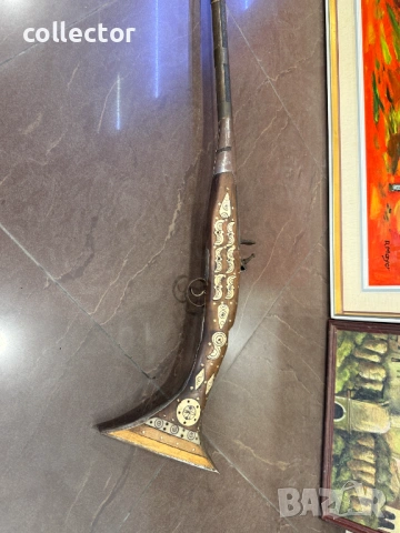Стара кремъчна пушка с костни набивки, снимка 7 - Антикварни и старинни предмети - 53901090