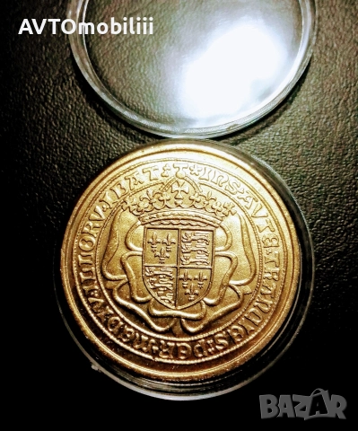 Позлатена монета на Хенри седми 1489 г, снимка 2 - Нумизматика и бонистика - 52665418
