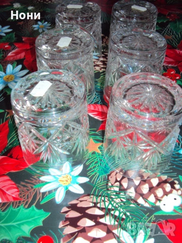 Кристален сервиз 6 броя за уиски или ракия, снимка 4 - Чаши - 52844390