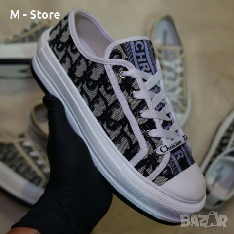 Дамски маратонки Dior Oblique в черно, снимка 3 - Маратонки - 54191558