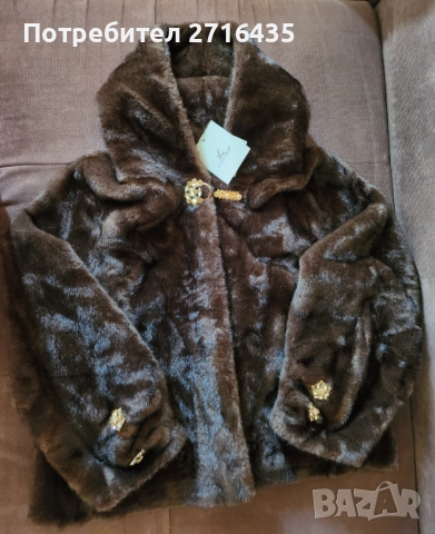 Дамско палто с косъм, снимка 3 - Палта, манта - 52847316