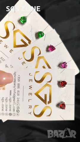 Сребърни обеци с топаз., снимка 2 - Обеци - 52877045