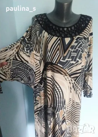 Два броя / Клоширана еластична рокля тип туника "nermod" и "miXXim" / голям размер , снимка 11 - Туники - 32962993