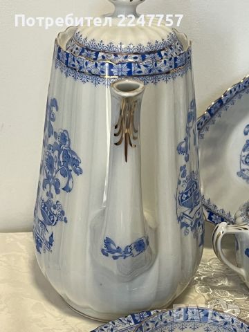 Голям чайник порцелан China Blau 2 литра, снимка 1 - Антикварни и старинни предмети - 46432332