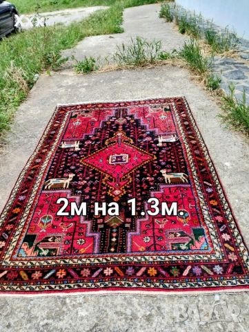 Ръчно тъкан вълнен килим.Антика за ценители.Произход Иран., снимка 1 - Килими - 46118509