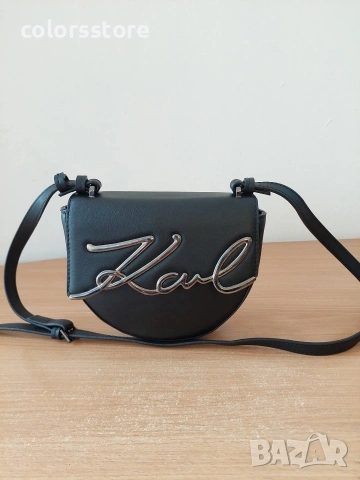 Черна чанта Karl Lagerfeld/SG75n, снимка 2 - Чанти - 53841490