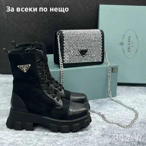 Дамски черни боти Prada от 36 до 41 номер Код D931, снимка 7 - Дамски боти - 47317013